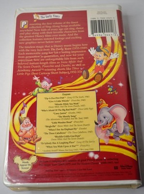 1997 DISNEY SING ALONG SONGS THE EARLY YEARS VHS CLAMSHELL | eBay