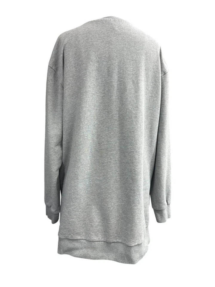 Sudadera Vintage 3.1 Phillip Lim Gris De Gran Tamaño Con Recortes Talla M Foto 3 de 4