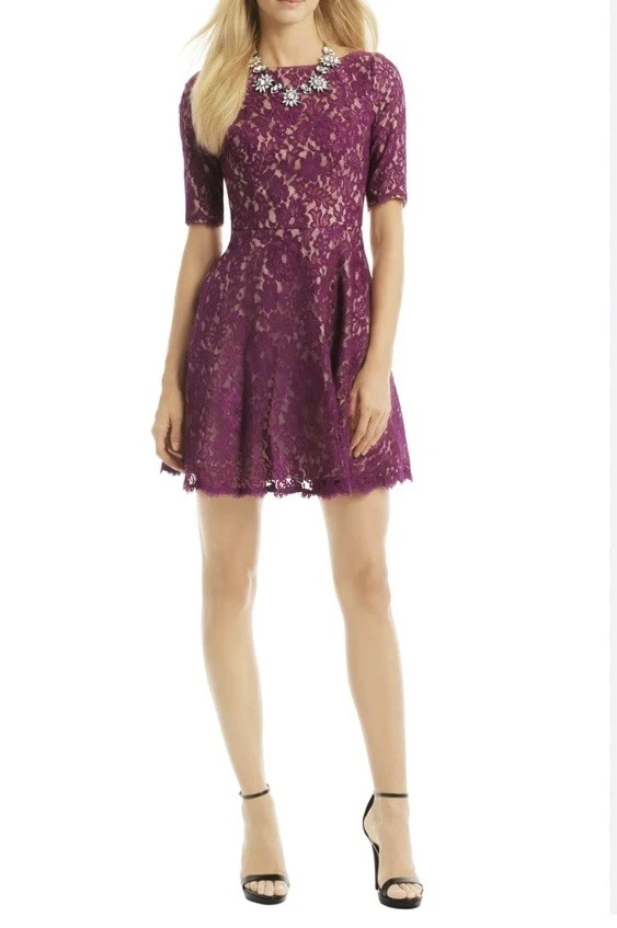 knee length dresses for ladies Lavender Embroidered Tea-Length Dress 0 / Powder Blue/Multi