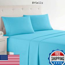 Clara Clark 1800 Series 4 Piece Deep Pocket Sheet Set Wrinkle Fade Stain Resista