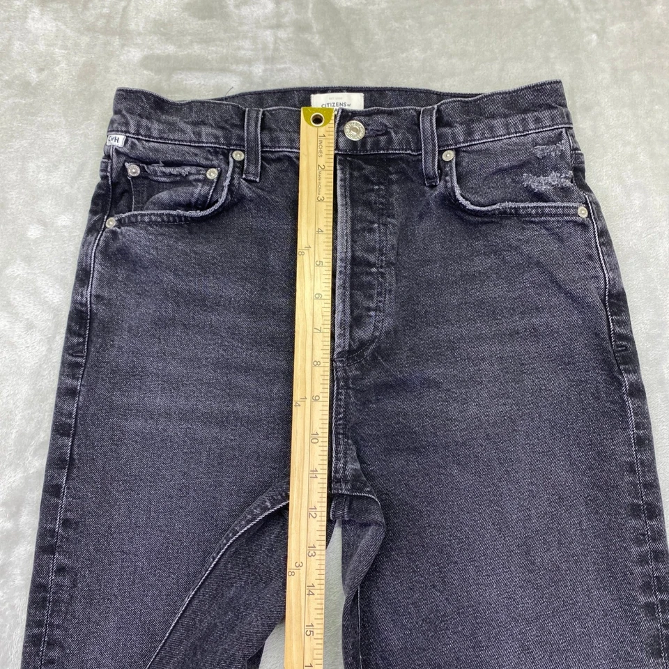 Pantalones de mezclilla Citizens of Humanity Florence carbón tiro alto pierna recta mujer talla 27 Foto 2 de 4