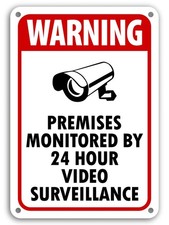 Warning Video Surveillance Sign Video Monitor...