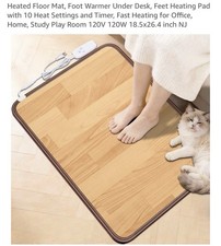 NujorWarm Electric Heated Floor Mat, Foot Warmer Under Desk, Feet Heating Pad...