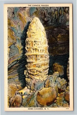 Howe Caverns NY, The Chinese Pagoda, New York Vintage Postcard