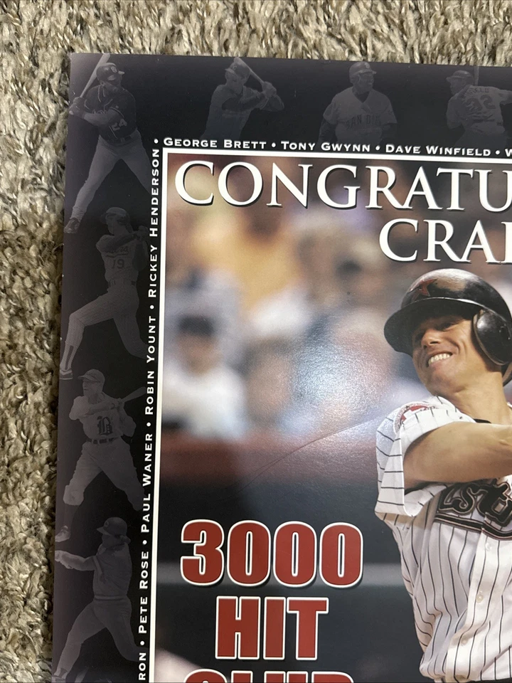 Craig Biggio #7 Houston Astros 3000 Hit Club Poster 15x20 w/ Dugout Ticket Stub - Image 2 of 4