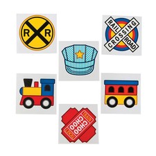 Bulk 72 Pc. Train Party Temporary Tattoos