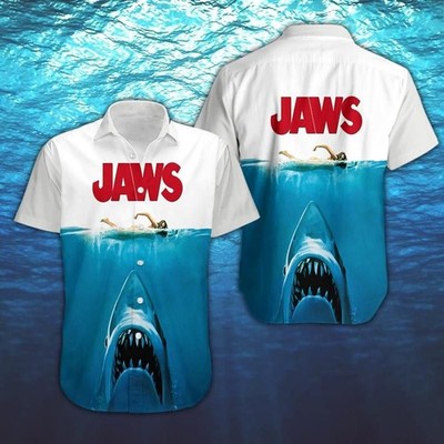 Hawaiian Aloha Shirts Shark Jaws 2701Dh_xq9_17