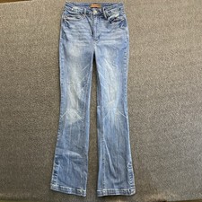 Judy Blue Slim Boot Cut Jeans Womens 7/28 Distressed High Rise Tummy Control