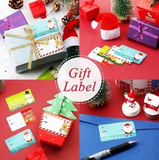 Happy Christmas Sticker Labels Gifts Present XMAS Self Adhesive Label Tags