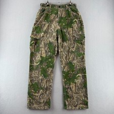 Vintage Jerzees Camo Pants Mens Fits 31 Mossy Oak Foliage Bark Cargo