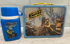 VINTAGE 1980 STAR WARS THE EMPIRE STRIKES BACK METAL LUNCH BOX WITH THERMOS