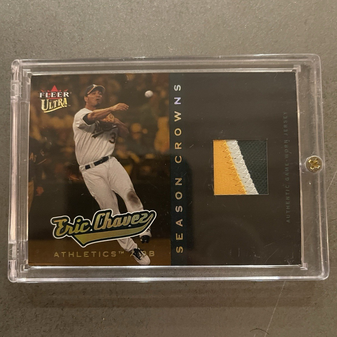 Fleer Ultra Season Crowns Eric Chavez Athletics Jersey /99 (2005) #78