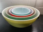 Vintage Pyrex Primary Colors Mixing Bowl Set (Complete 4-Piece Set)