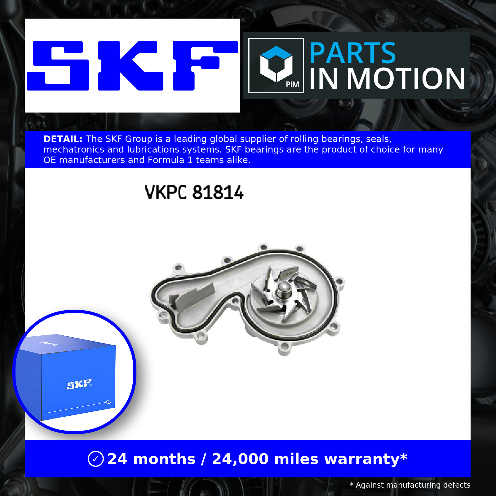 Water pump VKPC 81814 SKF for AUDI VW PORSCHE - Image 4