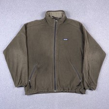 VTG Patagonia Jacket Mens XL Army Green Synchilla Fleece Full Zip Made In USA