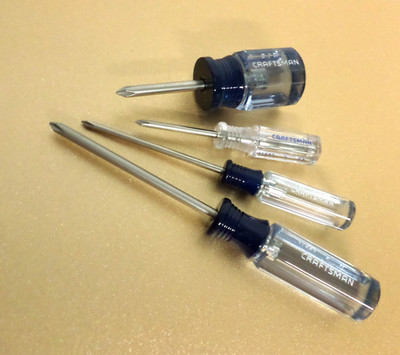 New Craftsman 4 Phillips-Head Screwdriver Set: P0 P1, 1.5'' 2.5'' 3'' PH0 PH1, 4pc
