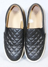 A New Day Quilted Memory Foam Black Faux-Leather Slip-On Shoes Women 7.5 Target