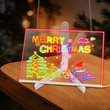 LED Drawing Board with 7-Colors, Upgraded Multi Accessory Note Colorful 