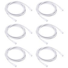 6 Pack 2M / 6.6Ft T5 T8 LED Lamp Connecting Wire LED Double End for LED Tube