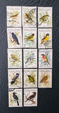 Malawi Bird Stamps 1988 Minus 15t & K10 Used LH