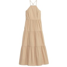 GAP Beige Tie Back Halter Maxi Dress Size 6