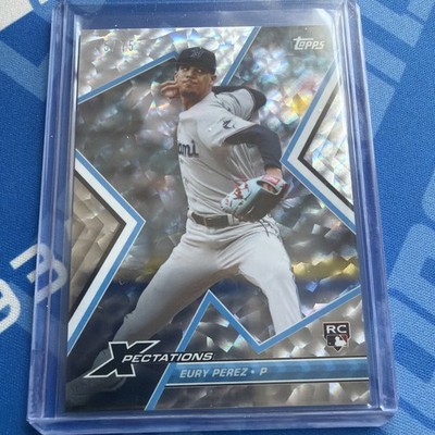 EURY PEREZ /75 TOPPS XPECTATIONS ROOKIE CRACKLE FOIL RC MARLINS #13 2023 23