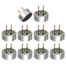 Cylindrical Electret Condenser Mic Inserts with Pin 6 2.7mm Pack of 10 Silver