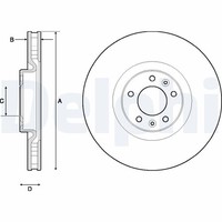2X Delphi BG4716C Bremsscheibe FüR CitroËN DS Opel Peugeot