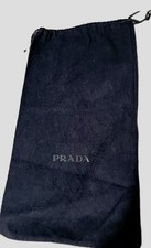 PRADA NAVY BLUE FLANNEL DUST BAG FOR SHOES OR CLUTCH DUSTBAG PURSE 8" x 15"