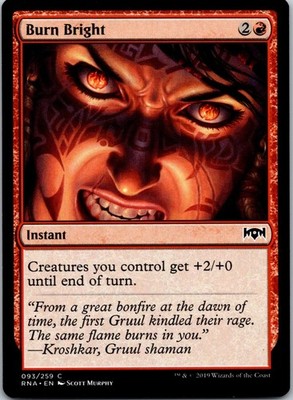 Burn Bright Ravnica Allegiance Regular