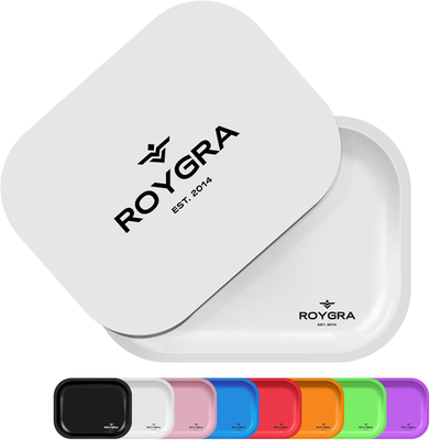 cigarette rolling tray with lid Roygra Rolling Tray with Magnetic Lid Set, Small Metal Tray with Lid,  Cigarette