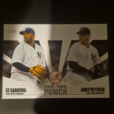 Topps 2023 Series 1 CC Sabathia Andy Pettitte 12P-4 Yankees One-Two Punch Insert