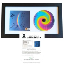 Coldplay Signed Moon Music CD Cover Framed Beckett BAS COA Chris Martin