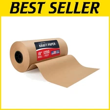 Versatile Brown Packing Paper Roll - 18"x1200' - Moving, Art
