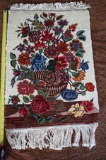 Woven fine wool tapestry 'still life'.