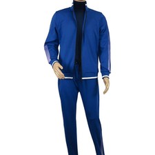 Men's Monte Carlo Turkey Jogging Suit 2pc Jump Set Stretchable 95183 Royal Blue
