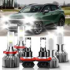 For Kia Sorento 2011-2013 Front Led Headlight Hilo Beam Fog Light Bulbs White For Kia Sorento 2011-2013 Front Led Headlight Hilo Beam Fog Light Bulbs White