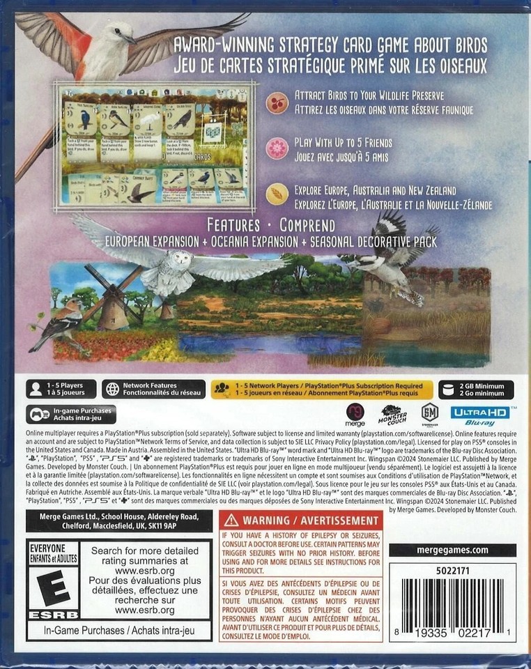 Wingspan Special Edition PS5 - Jeu D'action/aventure/stratégie, PEGI 3