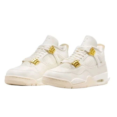 Nike Women's Air Jordan 4 Retro "Metallic Gold" AQ9129-170  Size 6 BRAND NEW