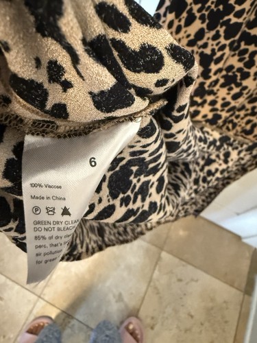 EUC Reformation Crimini Dress Blitz Animal Print Slip SZ 6 $138 - Picture 4 of 7