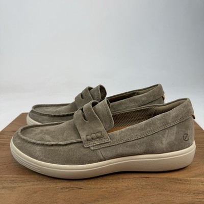 New Mens Ecco Soft 7 Slip-On Suede Penny Loafer Shoes Size 