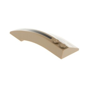 1x Lego Fender 8x3x2 Dark Beige Right Slope Brick Star Wars 7753 41749pb02