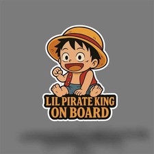 Baby On Board Luffy Decal Chibi Kawaii Little Pirate King On Board 7x5 Usa