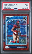 2024 PANINI DONRUSS OPTIC RED MOJO #291 THEO JOHNSON PSA 9