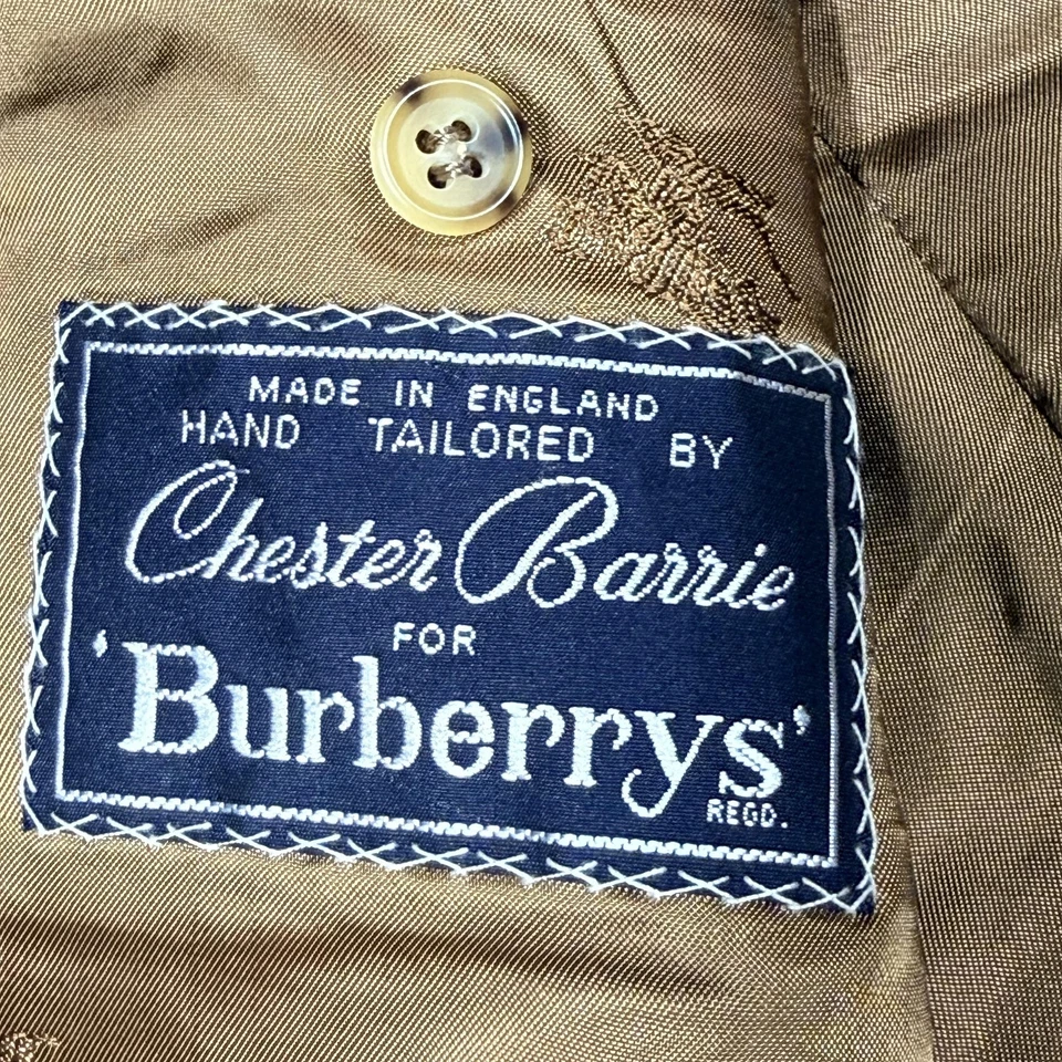 Blazer vintage Burberrys Chester Barrie para hombre 42R espiga cachemir Inglaterra Foto 3 de 4