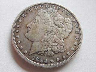USA 1 DOLLAR 1884 MORGAN TYP SILBER 26 39 GRAMM