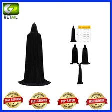 Unisex Hooded Velvet Cloak - Elegant Long Cape for Halloween Cosplay in 8 Colors