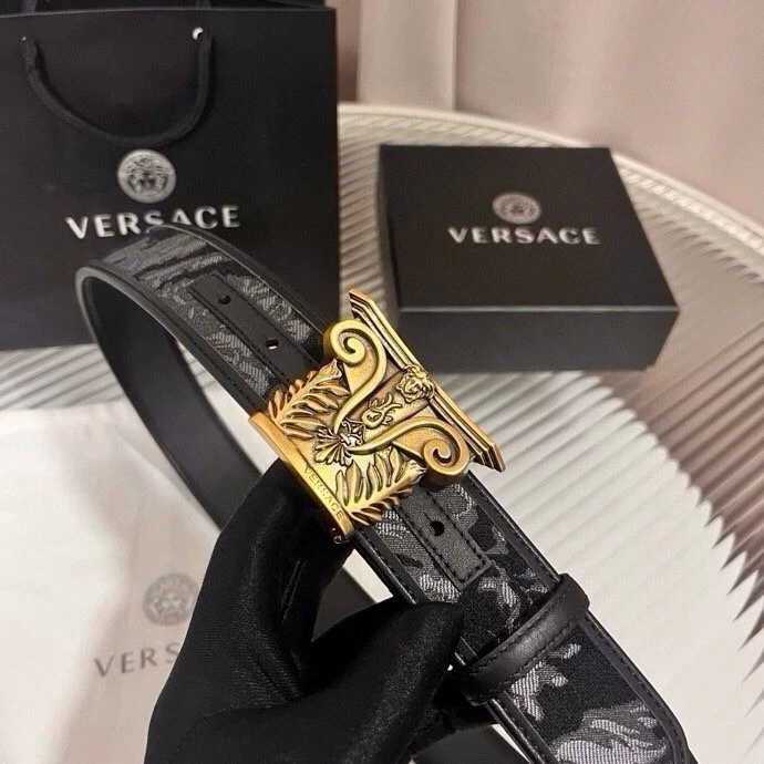 Versace Cinturón Cuero Hebilla NUEVO Foto 4 de 4