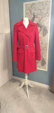 Ladies Coat By John Richmond , Size 14 , Red Colour
