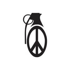 Peace Grenade War Protest - Decal Sticker - Multiple Color Sizes - Ebn510